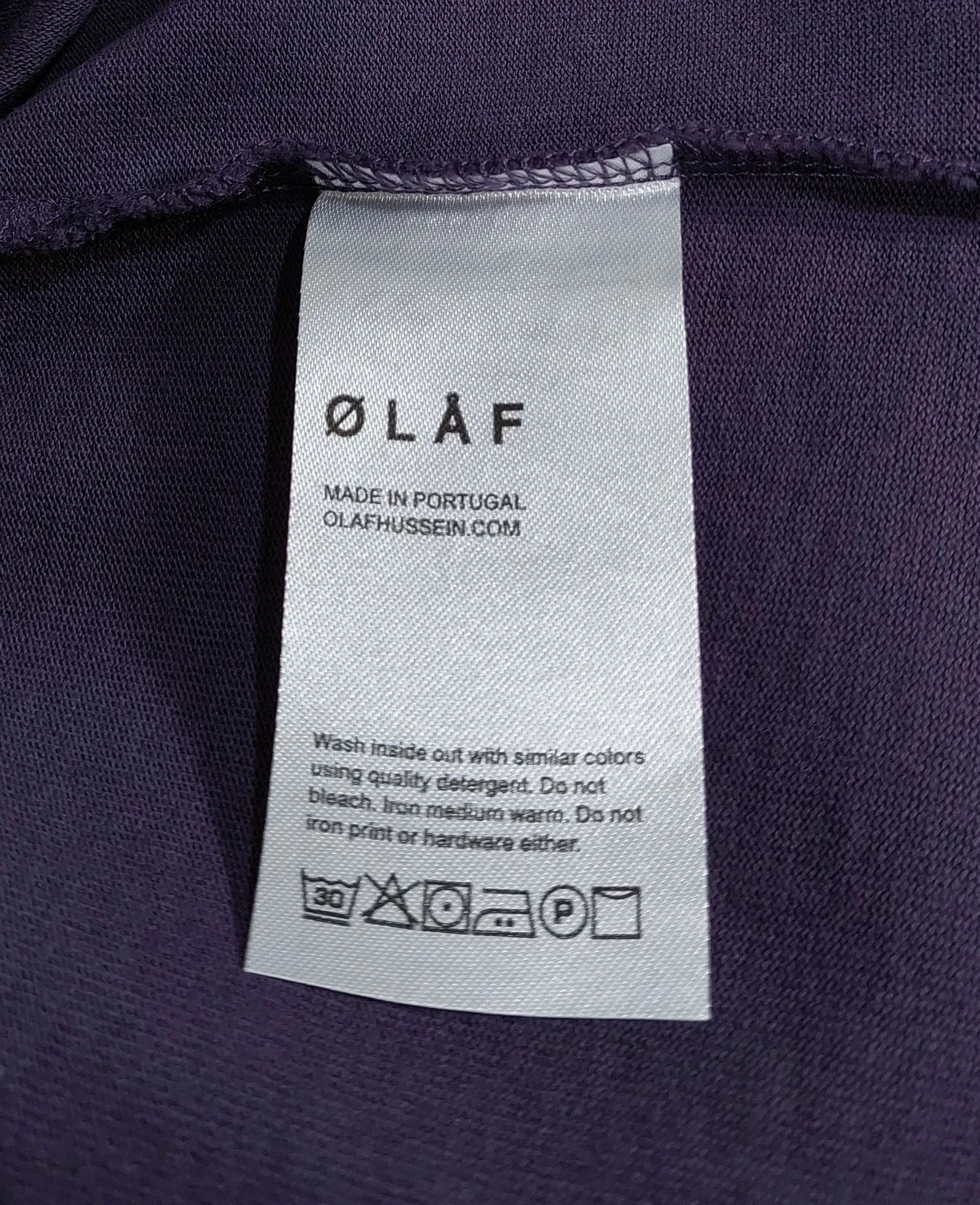 Ølåf varsity tshirt - deep plum L – photo 4